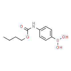 ChemSpider 2D Image | {4-[(Butoxycarbonyl)amino]phenyl}boronic acid | C11H16BNO4
