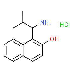 ChemSpider 2D Image | 1-(1-Amino-2-methylpropyl)naphthalen-2-ol hydrochloride | C14H18ClNO