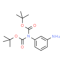 ChemSpider 2D Image | Di-tert-butyl (3-aminophenyl)imidodicarbonate | C16H24N2O4