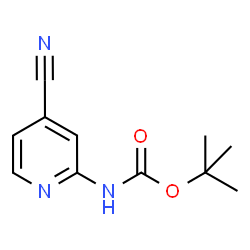 ChemSpider 2D Image | tert-Butyl (4-cyanopyridin-2-yl)carbamate | C11H13N3O2
