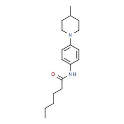 ChemSpider 2D Image | N-[4-(4-Methyl-1-piperidinyl)phenyl]hexanamide | C18H28N2O