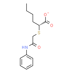 ChemSpider 2D Image | (2R)-2-[(2-Anilino-2-oxoethyl)sulfanyl]hexanoate | C14H18NO3S