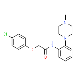 ChemSpider 2D Image | 2-(4-Chlorophenoxy)-N-[2-(4-methyl-1-piperazinyl)phenyl]acetamide | C19H22ClN3O2