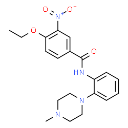ChemSpider 2D Image | 4-Ethoxy-N-[2-(4-methyl-1-piperazinyl)phenyl]-3-nitrobenzamide | C20H24N4O4