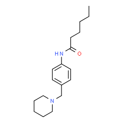 ChemSpider 2D Image | N-[4-(1-Piperidinylmethyl)phenyl]hexanamide | C18H28N2O
