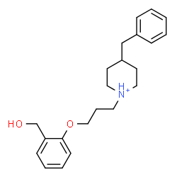 ChemSpider 2D Image | 4-Benzyl-1-{3-[2-(hydroxymethyl)phenoxy]propyl}piperidinium | C22H30NO2
