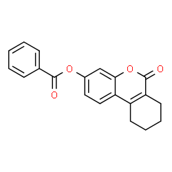 ChemSpider 2D Image | 6-Oxo-7,8,9,10-tetrahydro-6H-benzo[c]chromen-3-yl benzoate | C20H16O4