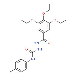 ChemSpider 2D Image | N-(4-Methylphenyl)-2-(3,4,5-triethoxybenzoyl)hydrazinecarboxamide | C21H27N3O5