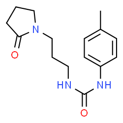 ChemSpider 2D Image | 1-(4-Methylphenyl)-3-[3-(2-oxo-1-pyrrolidinyl)propyl]urea | C15H21N3O2