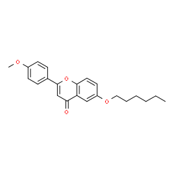 ChemSpider 2D Image | 6-(Hexyloxy)-2-(4-methoxyphenyl)-4H-chromen-4-one | C22H24O4