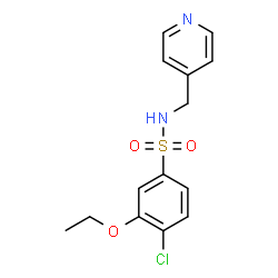 ChemSpider 2D Image | 4-Chloro-3-ethoxy-N-(4-pyridinylmethyl)benzenesulfonamide | C14H15ClN2O3S