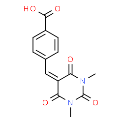 ChemSpider 2D Image | 4-[(1,3-dimethyl-2,4,6-trioxo-1,3-diazinan-5-ylidene)methyl]benzoic acid | C14H12N2O5