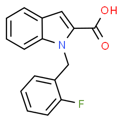 ChemSpider 2D Image | 1-(2-Fluorobenzyl)-1H-indole-2-carboxylic acid | C16H12FNO2