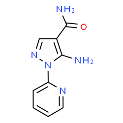 ChemSpider 2D Image | 5-Amino-1-(2-pyridinyl)-1H-pyrazole-4-carboxamide | C9H9N5O