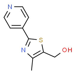 ChemSpider 2D Image | (4-Methyl-2-(pyridin-4-yl)thiazol-5-yl)methanol | C10H10N2OS