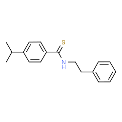 ChemSpider 2D Image | 4-Isopropyl-N-(2-phenylethyl)benzenecarbothioamide | C18H21NS