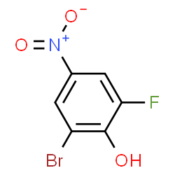 ChemSpider 2D Image | 2-bromo-6-fluoro-4-nitrophenol | C6H3BrFNO3