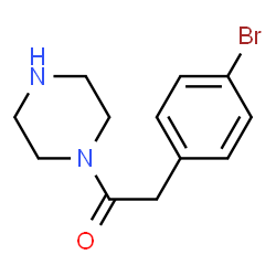 ChemSpider 2D Image | 1-[(4-bromophenyl)acetyl]piperazine | C12H15BrN2O