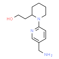 ChemSpider 2D Image | 2-{1-[5-(Aminomethyl)-2-pyridinyl]-2-piperidinyl}ethanol | C13H21N3O