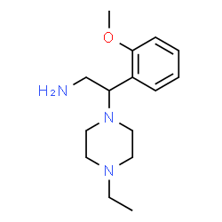 ChemSpider 2D Image | 2-(4-Ethyl-1-piperazinyl)-2-(2-methoxyphenyl)ethanamine | C15H25N3O