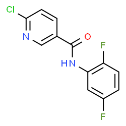 ChemSpider 2D Image | 6-Chloro-N-(2,5-difluorophenyl)nicotinamide | C12H7ClF2N2O