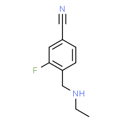 ChemSpider 2D Image | 4-[(Ethylamino)methyl]-3-fluorobenzonitrile | C10H11FN2