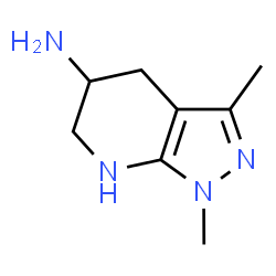 ChemSpider 2D Image | 1,3-dimethyl-1H,4H,5H,6H,7H-pyrazolo[3,4-b]pyridin-5-amine | C8H14N4