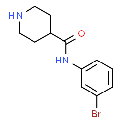 ChemSpider 2D Image | N-(3-Bromophenyl)-4-piperidinecarboxamide | C12H15BrN2O