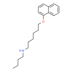 ChemSpider 2D Image | N-Butyl-6-(1-naphthyloxy)-1-hexanamine | C20H29NO