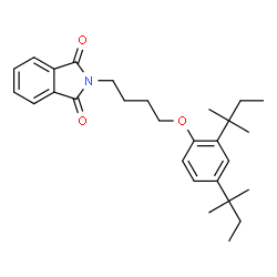 ChemSpider 2D Image | 2-{4-[2,4-Bis(2-methyl-2-butanyl)phenoxy]butyl}-1H-isoindole-1,3(2H)-dione | C28H37NO3