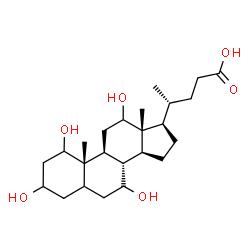 ChemSpider 2D Image | 1,3,7,12-Tetrahydroxycholan-24-oic acid | C24H40O6