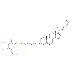 ChemSpider 2D Image | 6-[(3beta,8xi,9xi,14xi)-Cholest-5-en-3-yloxy]hexyl 1-thio-beta-D-galactopyranoside | C39H68O6S