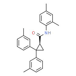 ChemSpider 2D Image | (1S)-N-(2,4-Dimethylphenyl)-2,2-bis(3-methylphenyl)cyclopropanecarboxamide | C26H27NO