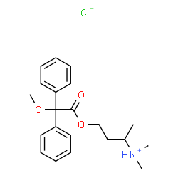 ChemSpider 2D Image | 4-[2-Methoxy(diphenyl)acetoxy]-N,N-dimethyl-2-butanaminium chloride | C21H28ClNO3