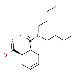 ChemSpider 2D Image | (1R,6R)-6-(Dibutylcarbamoyl)-3-cyclohexene-1-carboxylate | C16H26NO3
