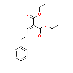 ChemSpider 2D Image | Diethyl {[(4-chlorobenzyl)amino]methylene}malonate | C15H18ClNO4