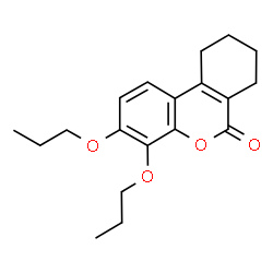 ChemSpider 2D Image | 3,4-Dipropoxy-7,8,9,10-tetrahydro-6H-benzo[c]chromen-6-one | C19H24O4