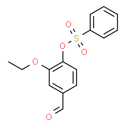 ChemSpider 2D Image | 2-Ethoxy-4-formylphenyl benzenesulfonate | C15H14O5S