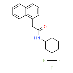 ChemSpider 2D Image | N-[3-(Trifluoromethyl)cyclohexyl]-1-naphthaleneacetamide | C19H20F3NO