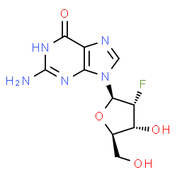 ChemSpider 2D Image | 2'-Deoxy-2'-fluoroguanosine | C10H12FN5O4