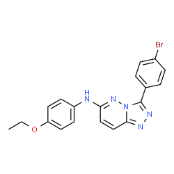 ChemSpider 2D Image | 3-(4-Bromophenyl)-N-(4-ethoxyphenyl)[1,2,4]triazolo[4,3-b]pyridazin-6-amine | C19H16BrN5O