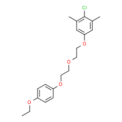 ChemSpider 2D Image | 2-Chloro-5-{2-[2-(4-ethoxyphenoxy)ethoxy]ethoxy}-1,3-dimethylbenzene | C20H25ClO4