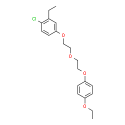 ChemSpider 2D Image | 1-Chloro-4-{2-[2-(4-ethoxyphenoxy)ethoxy]ethoxy}-2-ethylbenzene | C20H25ClO4
