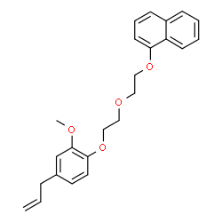 ChemSpider 2D Image | 1-{2-[2-(4-Allyl-2-methoxyphenoxy)ethoxy]ethoxy}naphthalene | C24H26O4