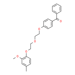 ChemSpider 2D Image | (4-{2-[2-(2-Methoxy-4-methylphenoxy)ethoxy]ethoxy}phenyl)(phenyl)methanone | C25H26O5