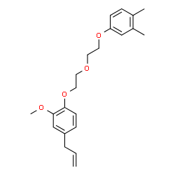 ChemSpider 2D Image | 4-Allyl-1-{2-[2-(3,4-dimethylphenoxy)ethoxy]ethoxy}-2-methoxybenzene | C22H28O4
