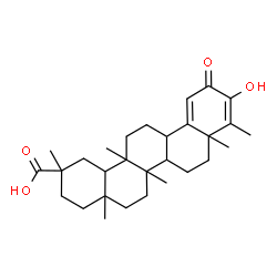 ChemSpider 2D Image | 10-Hydroxy-2,4a,6a,8a,9,14a-hexamethyl-11-oxo-1,2,3,4,4a,5,6,6a,6b,7,8,8a,11,12b,13,14,14a,14b-octadecahydro-2-picenecarboxylic acid | C29H42O4