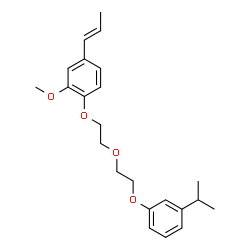 ChemSpider 2D Image | 1-{2-[2-(3-Isopropylphenoxy)ethoxy]ethoxy}-2-methoxy-4-[(1E)-1-propen-1-yl]benzene | C23H30O4