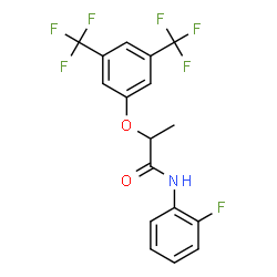 ChemSpider 2D Image | 2-[3,5-Bis(trifluoromethyl)phenoxy]-N-(2-fluorophenyl)propanamide | C17H12F7NO2
