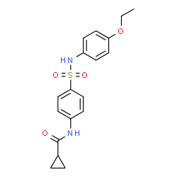 ChemSpider 2D Image | N-{4-[(4-Ethoxyphenyl)sulfamoyl]phenyl}cyclopropanecarboxamide | C18H20N2O4S